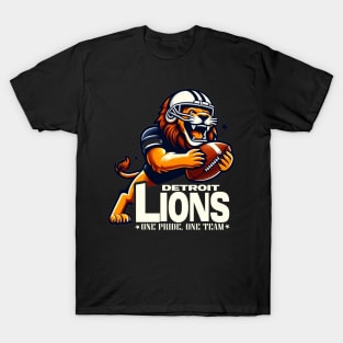 detroit lions, One Pride, One Team T-Shirt